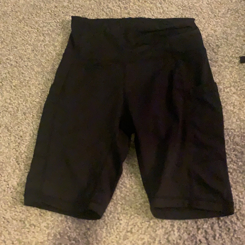 Black workout shorts